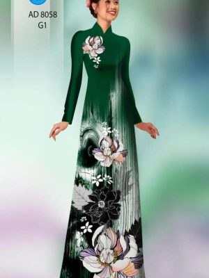 Vải áo dài hoa in 3D mới ra AD 8058 24 1595405063 564 Vai ao dai hoa in 3D moi ra AD 8058