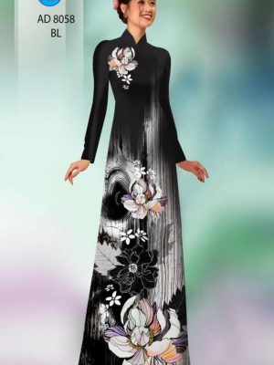 Vải áo dài hoa in 3D mới ra AD 8058 25 1595405063 57 Vai ao dai hoa in 3D moi ra AD 8058