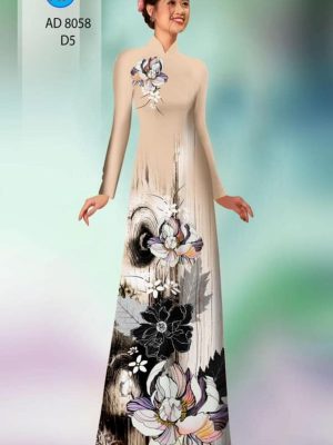 Vải áo dài hoa in 3D mới ra AD 8058 30 1595405064 264 Vai ao dai hoa in 3D moi ra AD 8058