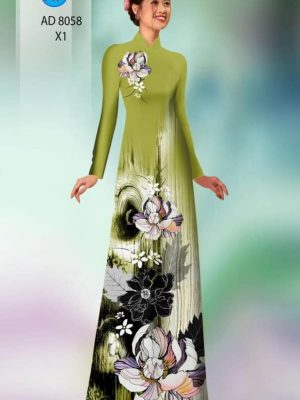 Vải áo dài hoa in 3D mới ra AD 8058 35 1595405065 754 Vai ao dai hoa in 3D moi ra AD 8058