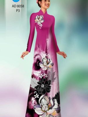 Vải áo dài hoa in 3D mới ra AD 8058 39 1595405066 413 Vai ao dai hoa in 3D moi ra AD 8058