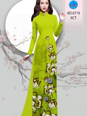 Vải áo dài hoa sen 3D mới ra AD 6719 35 1595407656 85 Vai ao dai hoa sen 3D moi ra AD 6719