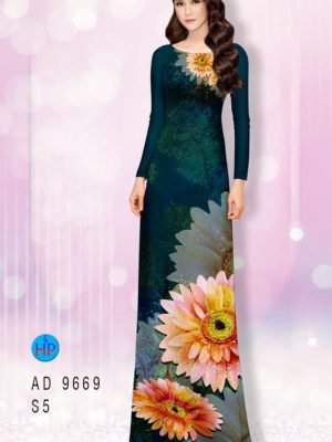 Vải áo dài hoa hướng dương kiểu mới AD 9669 22 1595408217 777 Vai ao dai hoa huong duong kieu moi AD 9669
