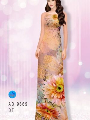 Vải áo dài hoa hướng dương kiểu mới AD 9669 35 1595408219 25 Vai ao dai hoa huong duong kieu moi AD 9669