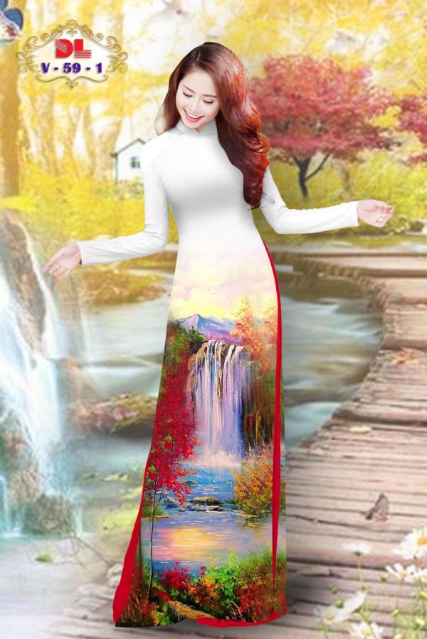 Vải Áo Dài Lụa Ngọc Mai Phong Cảnh kiểu mới AD DLV59 37 Vải Áo Dài Lụa Ngọc Mai Phong Cảnh kiểu mới AD DLV59