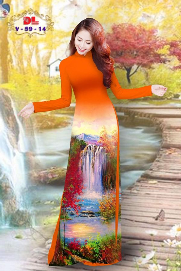 Vải Áo Dài Lụa Ngọc Mai Phong Cảnh kiểu mới AD DLV59 38 Vải Áo Dài Lụa Ngọc Mai Phong Cảnh kiểu mới AD DLV59