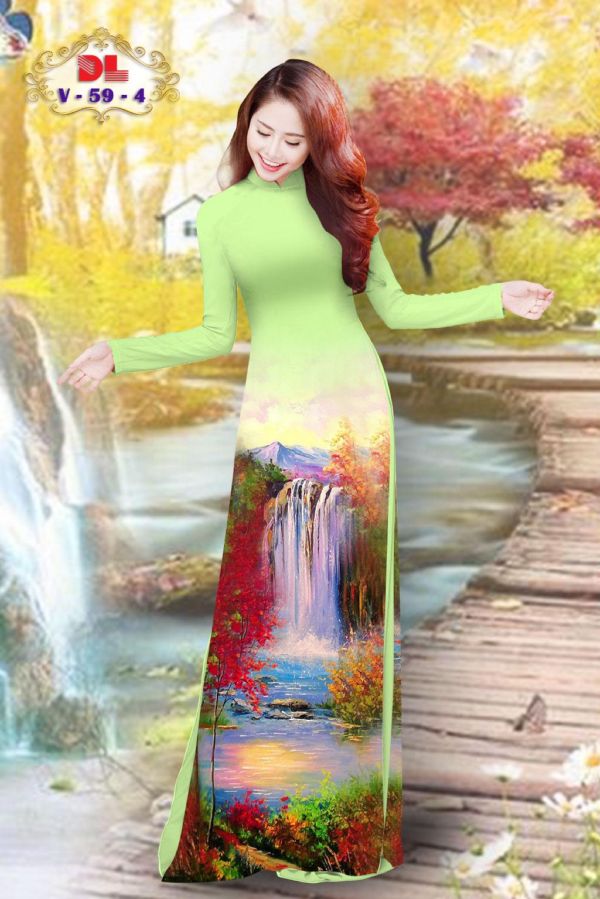 Vải Áo Dài Lụa Ngọc Mai Phong Cảnh kiểu mới AD DLV59 43 Vải Áo Dài Lụa Ngọc Mai Phong Cảnh kiểu mới AD DLV59