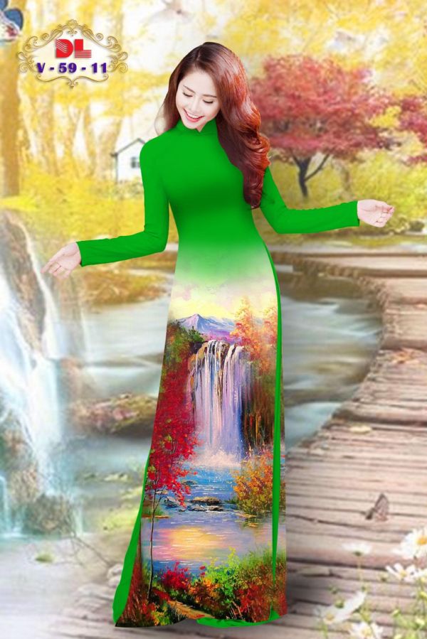 Vải Áo Dài Lụa Ngọc Mai Phong Cảnh kiểu mới AD DLV59 47 Vải Áo Dài Lụa Ngọc Mai Phong Cảnh kiểu mới AD DLV59