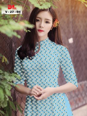 1595429160 87 Vai Ao Dai Lua Ngoc Mai Hoa Cuc Nhi thiet