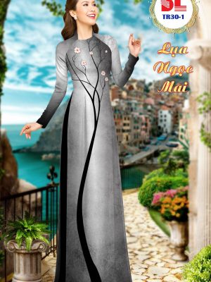 1595435431 645 Vai Ao Dai Lua Ngoc Mai Hoa In 3D kieu