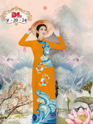 Vải Áo Dài Lụa Ngọc Mai Hình Cá Chép kiểu mới AD DLV20 42 1595436048 255 Vai Ao Dai Lua Ngoc Mai Hinh Ca Chep kieu