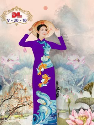 Vải Áo Dài Lụa Ngọc Mai Hình Cá Chép kiểu mới AD DLV20 38 1595436048 384 Vai Ao Dai Lua Ngoc Mai Hinh Ca Chep kieu