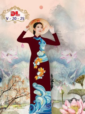 Vải Áo Dài Lụa Ngọc Mai Hình Cá Chép kiểu mới AD DLV20 43 1595436049 424 Vai Ao Dai Lua Ngoc Mai Hinh Ca Chep kieu