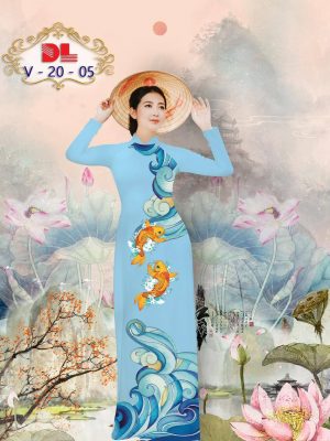 Vải Áo Dài Lụa Ngọc Mai Hình Cá Chép kiểu mới AD DLV20 51 1595436052 618 Vai Ao Dai Lua Ngoc Mai Hinh Ca Chep kieu