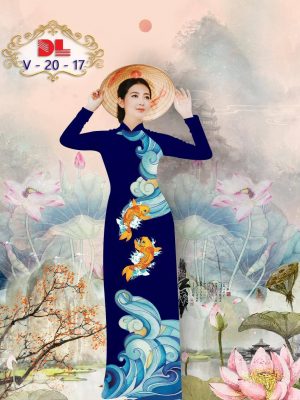 Vải Áo Dài Lụa Ngọc Mai Hình Cá Chép kiểu mới AD DLV20 53 1595436057 392 Vai Ao Dai Lua Ngoc Mai Hinh Ca Chep kieu