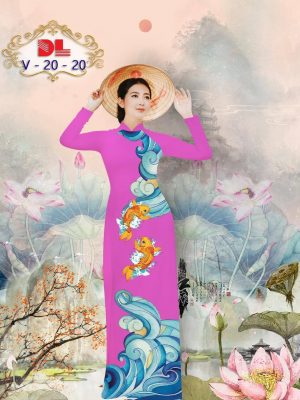 Vải Áo Dài Lụa Ngọc Mai Hình Cá Chép kiểu mới AD DLV20 54 1595436058 130 Vai Ao Dai Lua Ngoc Mai Hinh Ca Chep kieu