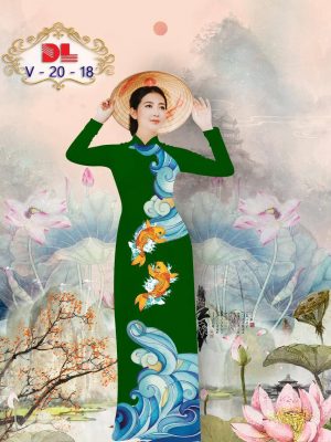 Vải Áo Dài Lụa Ngọc Mai Hình Cá Chép kiểu mới AD DLV20 57 1595436059 159 Vai Ao Dai Lua Ngoc Mai Hinh Ca Chep kieu