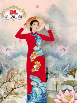 Vải Áo Dài Lụa Ngọc Mai Hình Cá Chép kiểu mới AD DLV20 56 1595436059 443 Vai Ao Dai Lua Ngoc Mai Hinh Ca Chep kieu