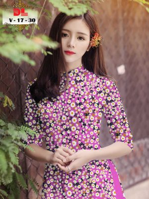 1595438120 738 Vai Ao Dai Lua Ngoc Mai Hoa Cuc Nhi kieu