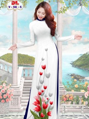 Vải Áo Dài Lụa Ngọc Mai Vai Hoa Tulip mới ra AD DLV56 36 1595474273 342 Vai Ao Dai Lua Ngoc Mai Vai Hoa Tulip moi