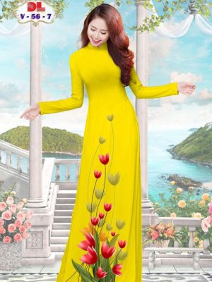Vải Áo Dài Lụa Ngọc Mai Vai Hoa Tulip mới ra AD DLV56 43 1595474274 781 Vai Ao Dai Lua Ngoc Mai Vai Hoa Tulip moi