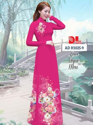 Vải Áo Dài Lụa Ngọc Mai Hoa Hồng kiểu mới AD DLH1025 20 1595474692 85 Vai Ao Dai Lua Ngoc Mai Hoa Hong kieu moi