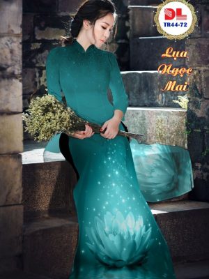 1595475497 503 Vai Ao Dai Lua Ngoc Mai Hoa Sen moi ra