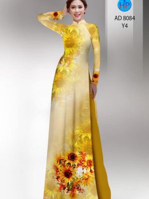 Vải áo dài hoa hướng dương kiểu mới AD 8084 21 1595476521 867 Vai ao dai hoa huong duong kieu moi AD 8084