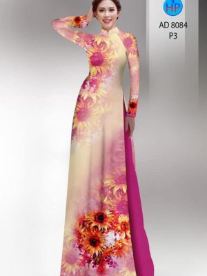 Vải áo dài hoa hướng dương kiểu mới AD 8084 26 1595476522 462 Vai ao dai hoa huong duong kieu moi AD 8084