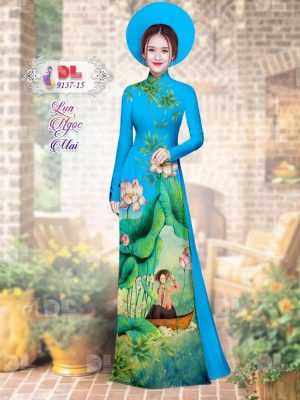 1595579873 580 Vai Ao Dai Lua Ngoc Mai Hoa Sen moi ra