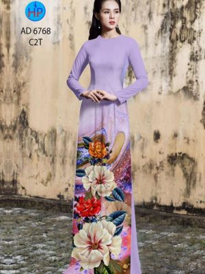 Vải áo dài hoa in 3D kiểu mới AD 6768 21 1595653833 519 Vai ao dai hoa in 3D kieu moi AD 6768