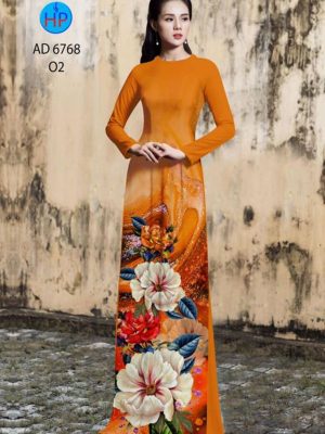 Vải áo dài hoa in 3D kiểu mới AD 6768 26 1595653833 621 Vai ao dai hoa in 3D kieu moi AD 6768