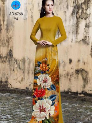 Vải áo dài hoa in 3D kiểu mới AD 6768 22 1595653833 657 Vai ao dai hoa in 3D kieu moi AD 6768