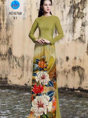 Vải áo dài hoa in 3D kiểu mới AD 6768 31 1595653834 12 Vai ao dai hoa in 3D kieu moi AD 6768