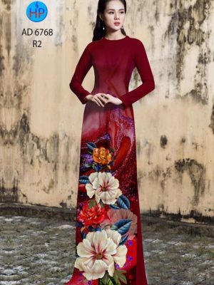Vải áo dài hoa in 3D kiểu mới AD 6768 32 1595653834 241 Vai ao dai hoa in 3D kieu moi AD 6768