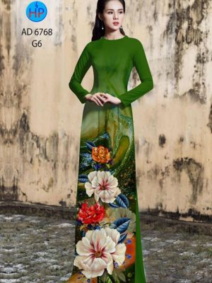 Vải áo dài hoa in 3D kiểu mới AD 6768 27 1595653834 486 Vai ao dai hoa in 3D kieu moi AD 6768