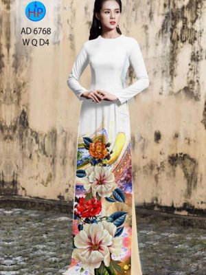 Vải áo dài hoa in 3D kiểu mới AD 6768 33 1595653835 23 Vai ao dai hoa in 3D kieu moi AD 6768