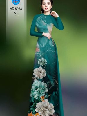 Vải áo dài hoa in 3D kiểu mới AD 8068 23 1595824690 282 Vai ao dai hoa in 3D kieu moi AD 8068