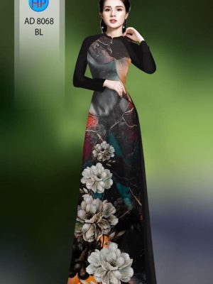Vải áo dài hoa in 3D kiểu mới AD 8068 25 1595824690 586 Vai ao dai hoa in 3D kieu moi AD 8068