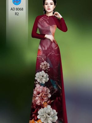 Vải áo dài hoa in 3D kiểu mới AD 8068 31 1595824691 290 Vai ao dai hoa in 3D kieu moi AD 8068