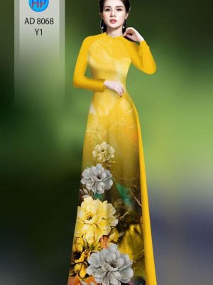 Vải áo dài hoa in 3D kiểu mới AD 8068 34 1595824691 713 Vai ao dai hoa in 3D kieu moi AD 8068