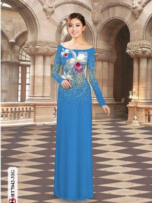 Vải áo dài hoa in 3D thiết kế 2020 AD HT7042 26 1596190009 17 Vai ao dai hoa in 3D thiet ke 2020 AD