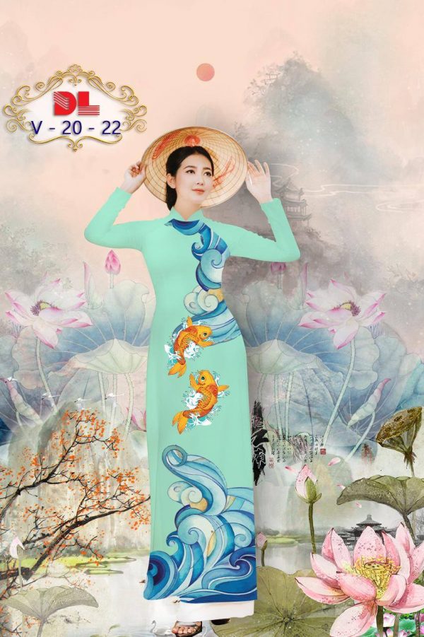 Vai Ao Dai Lua Ngoc Mai Hinh Ca Chep kieu