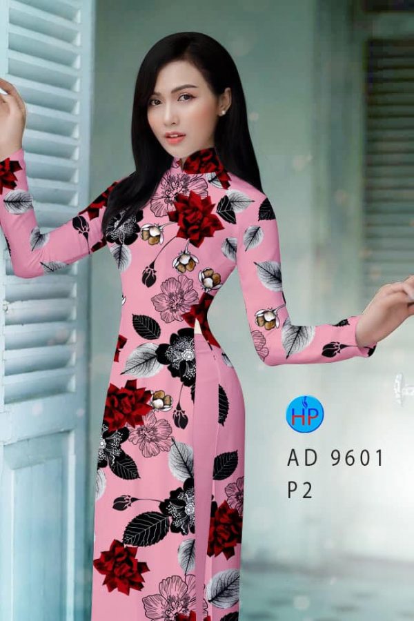 Vai ao dai hoa deu kieu moi AD 9601