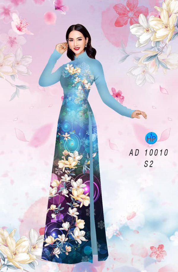 Vai ao dai hoa in 3D kieu moi AD 10010