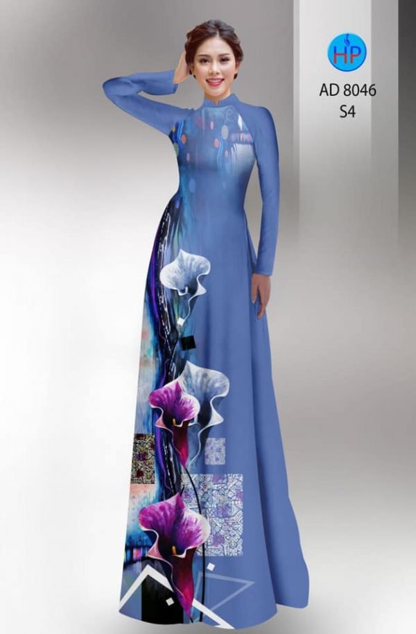 Vai ao dai hoa in 3D moi ra AD 8046