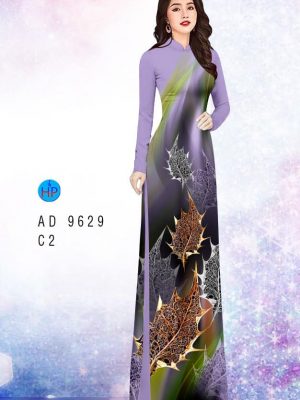 Vải áo dài hình lá kiểu mới AD 9629 27 vai ao dai hinh la rat duyen mau moi 85593