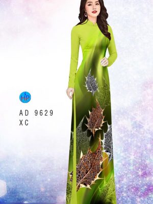 Vải áo dài hình lá kiểu mới AD 9629 22 vai ao dai hinh la rat re dep 125533