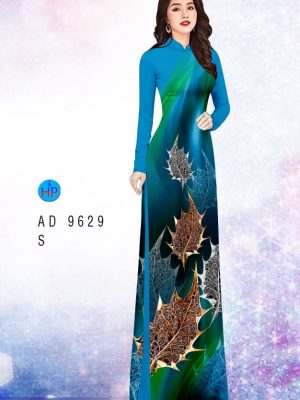 Vải áo dài hình lá kiểu mới AD 9629 33 vai ao dai hinh la re cuc hot 255235
