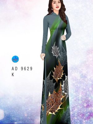 Vải áo dài hình lá kiểu mới AD 9629 32 vai ao dai hinh la ton dang ngoc dep 25554